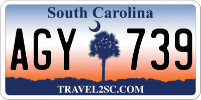 SC license plate AGY739