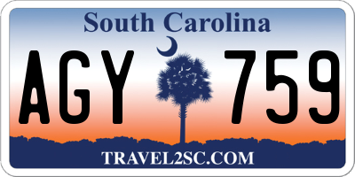 SC license plate AGY759
