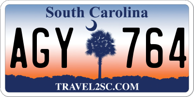 SC license plate AGY764