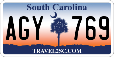 SC license plate AGY769
