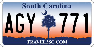 SC license plate AGY771