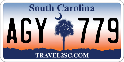 SC license plate AGY779