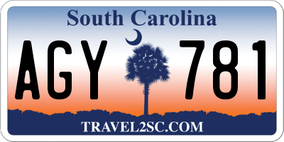 SC license plate AGY781