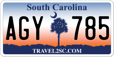 SC license plate AGY785