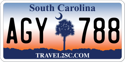 SC license plate AGY788