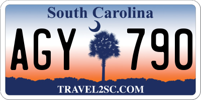 SC license plate AGY790