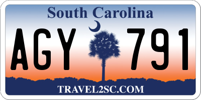 SC license plate AGY791