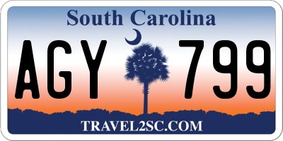 SC license plate AGY799
