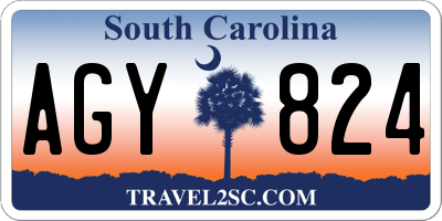 SC license plate AGY824