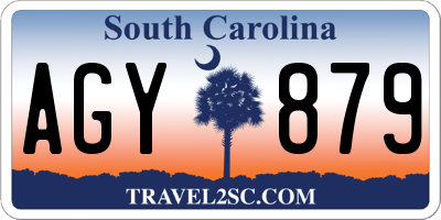 SC license plate AGY879