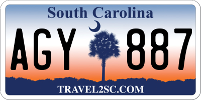 SC license plate AGY887