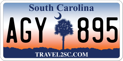 SC license plate AGY895