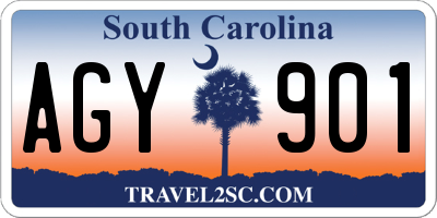 SC license plate AGY901