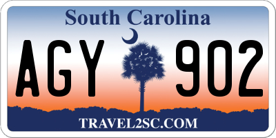 SC license plate AGY902