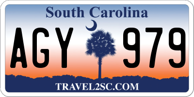 SC license plate AGY979