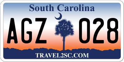 SC license plate AGZ028
