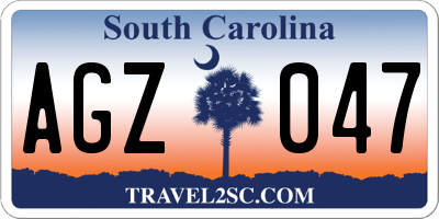 SC license plate AGZ047