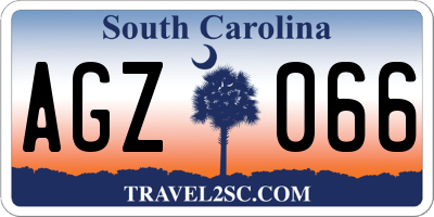 SC license plate AGZ066