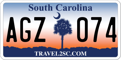 SC license plate AGZ074