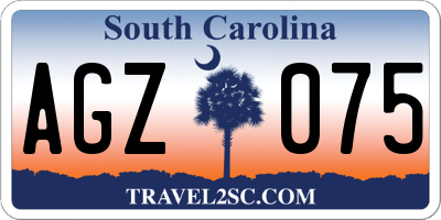 SC license plate AGZ075