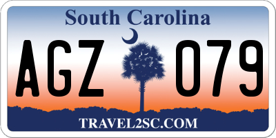 SC license plate AGZ079