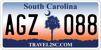 SC license plate AGZ088