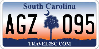 SC license plate AGZ095
