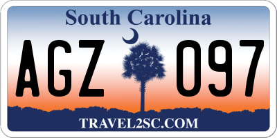 SC license plate AGZ097