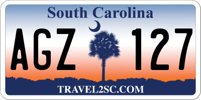 SC license plate AGZ127