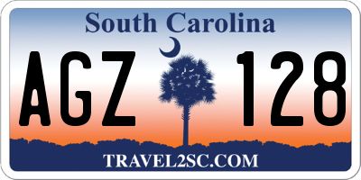 SC license plate AGZ128