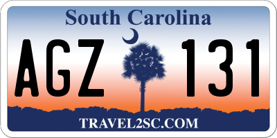 SC license plate AGZ131