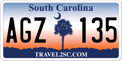 SC license plate AGZ135
