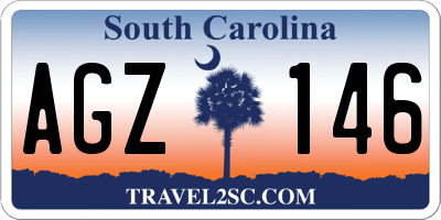 SC license plate AGZ146