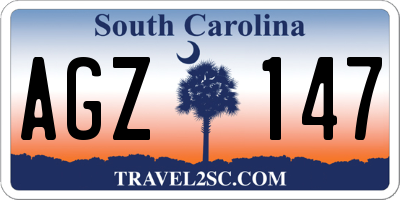 SC license plate AGZ147