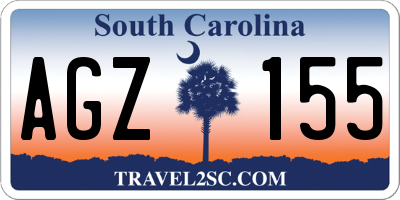 SC license plate AGZ155