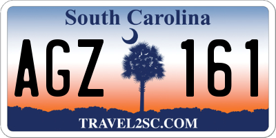 SC license plate AGZ161
