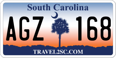 SC license plate AGZ168