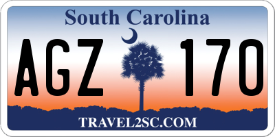 SC license plate AGZ170