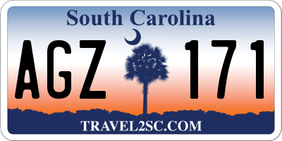 SC license plate AGZ171