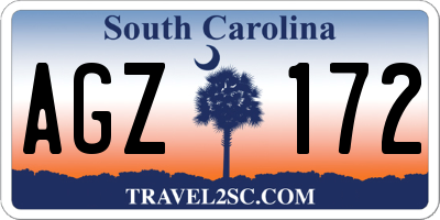 SC license plate AGZ172