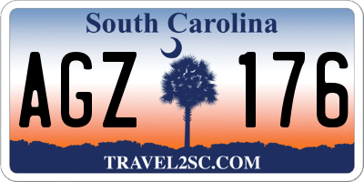 SC license plate AGZ176