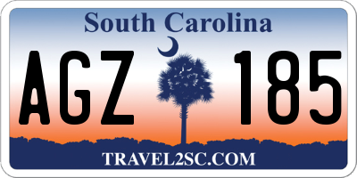 SC license plate AGZ185