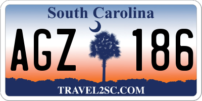 SC license plate AGZ186