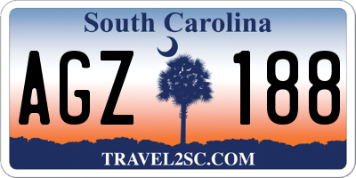SC license plate AGZ188