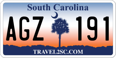 SC license plate AGZ191