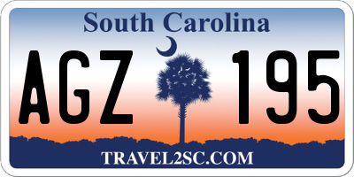 SC license plate AGZ195
