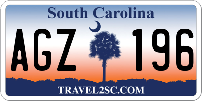 SC license plate AGZ196