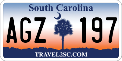 SC license plate AGZ197