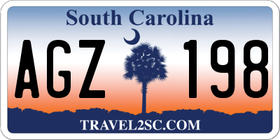 SC license plate AGZ198