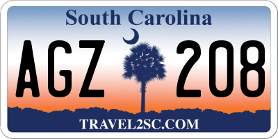 SC license plate AGZ208
